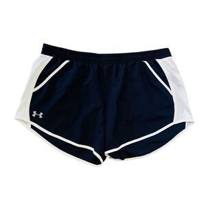 Under Armour Running Shorts‎ Athletic Gym Workout Navy Blue White XL